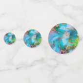 Geode faux gouden blauw paarse pauw chique agaat confetti (Achterkanten)