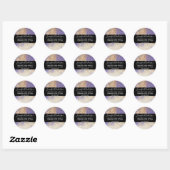 Geode faux gouden paarse verf textuur marmeren loo ronde sticker (Vel)