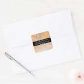 Geode faux gouden perzik verf textuur look chic vierkante sticker (Envelop)