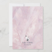 Geode & Gemstenen in roze Waterverf bruiloft Kaart (Achterkant)