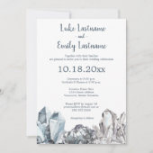 Geode & Gemstenen Wedding Kaart (Voorkant)