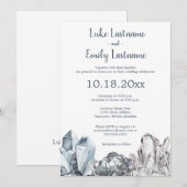 Geode & Gemstenen Wedding Kaart (Voorkant / Achterkant)