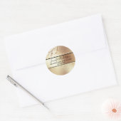 Geode goud metallisch uiterlijk schimere marmer te ronde sticker (Envelop)