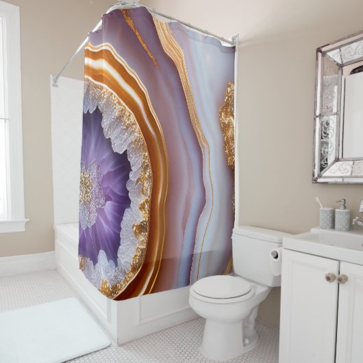 Geode Heart Flipped Douchegordijn (In situ)