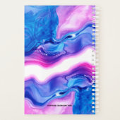 Geode inktextuur florale accentuering planner (Achterkant)