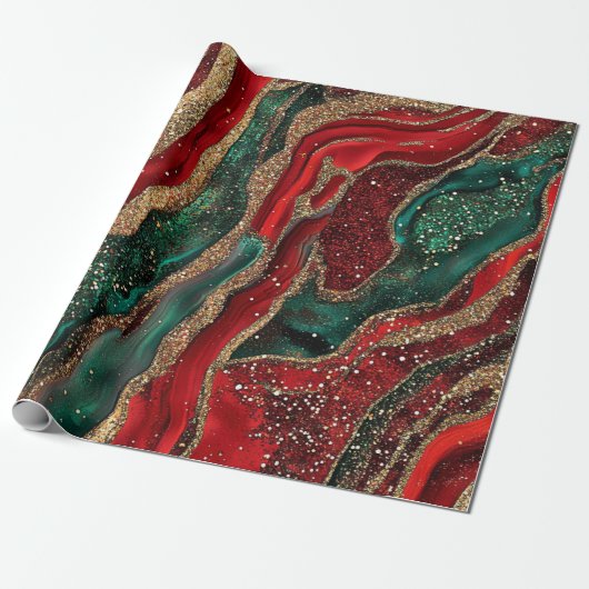 Geode Kerst Inpakpapier (Uitgerold)