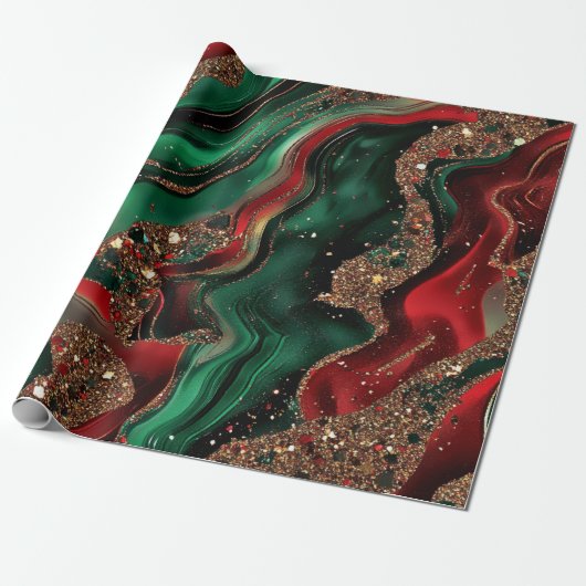 Geode Kerst Inpakpapier (Uitgerold)
