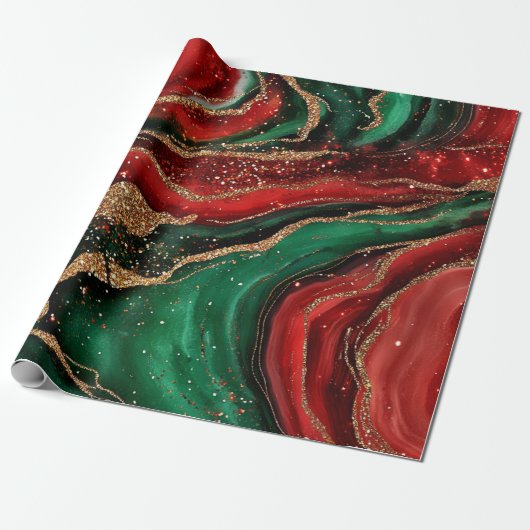Geode Kerst Inpakpapier (Uitgerold)