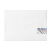 Geode Kristal Bruiloft Foto Wrap Around Label  Adreslabel Wikkel (Achterkant)