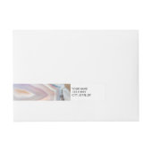 Geode Kristal Bruiloft Foto Wrap Around Label  Adreslabel Wikkel (Voorkant)