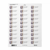 Geode Kristal Huwelijk Retouradres Labels  (Full Sheet)