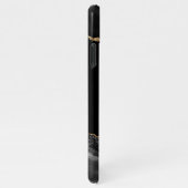 Geode monogram zwart-wit en goudgrijs iPhone hoesje (Rechterkant)