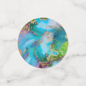 Geode nama goud blauw paars pauw chic agaat confetti (Kleine voorkant)