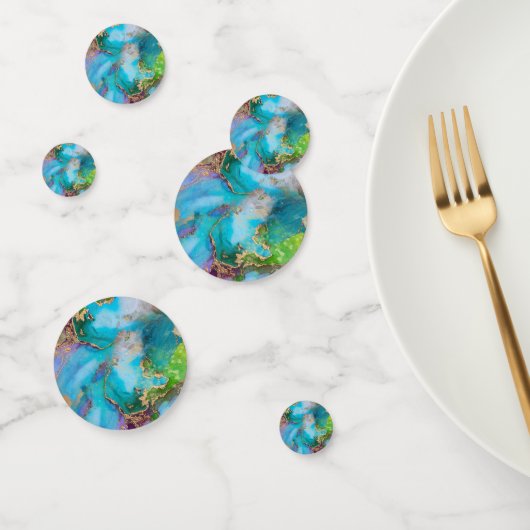 Geode nama goud blauw paars pauw chic agaat confetti (Groep)