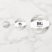 Geode namaak goud wit aquarel agaat chic confetti (Achterkanten)