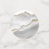 Geode namaak goud wit aquarel agaat chic confetti (Kleine voorkant)