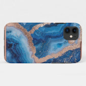 Geode-ontwerp met roze gouden accenten Case-Mate iPhone case (Achterkant (horizontaal))