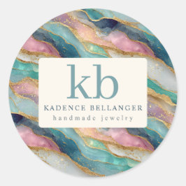 Geode Patroon Gemerkte Sieraden Stickers