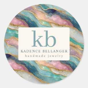 Geode Patroon Gemerkte Sieraden Stickers