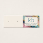 Geode Patroon Monogram Oorbel Mini Displaykaart Visitekaartjes (Voorkant)