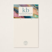 Geode Patroon Monogram Sieraden Displaykaarten Visitekaartje (Voorkant)