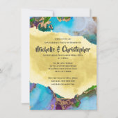 Geode peace ock abstract agate kleuren modern chic kaart (Voorkant)