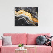 Geode Print in Zwart Goud Grijs Goede Wall Art (Insitu (Woonkamer))