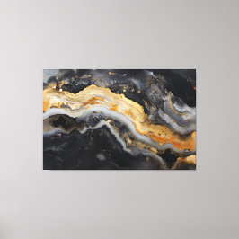 Geode Print in Zwart Goud Grijs Goede Wall Art