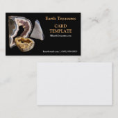 Geode Rock Crystals Mineral Agates Visitekaartje (Voorkant / Achterkant)