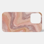 Geode Roze en Bruin Marbelized iPhone Hoesje (Achterkant horizontaal)
