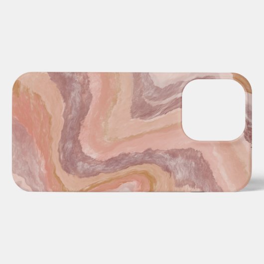 Geode Roze en Bruin Marbelized iPhone Hoesje (Achterkant horizontaal)
