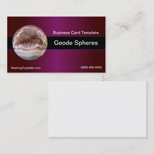 Geode Spheres Agate Visitekaartje (Voorkant / Achterkant)