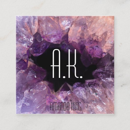 geode-visitekaartje vierkante visitekaartje (Voorkant)