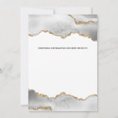 Geode waterverf faux gouden witte agaat elegant kaart (Achterkant)