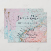 Geode Wedding Invitation Suite Save The Date (Voorkant / Achterkant)