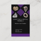 Geoden, Amethyst en Kwarts Crystals Visitekaartje (Voorkant)