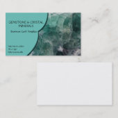 Geoden, fluoride en kwartskristallen visitekaartje (Voorkant / Achterkant)