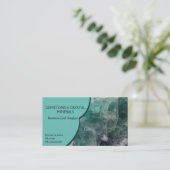 Geoden, fluoride en kwartskristallen visitekaartje (Staand voorkant)