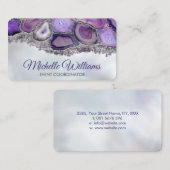 Geodenkristallen - Paars en Violet Visitekaartje (Voorkant / Achterkant)