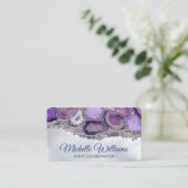 Geodenkristallen - Paars en Violet Visitekaartje (Staand voorkant)