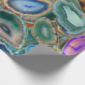 Geodenkristalpatroon - Meerkleuren Cadeaupapier (Hoek)