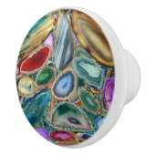 Geodenkristalpatroon - Meerkleuren Keramische Knop (Rechts)