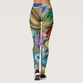 Geodenkristalpatroon - Meerkleuren Leggings (Achterkant)