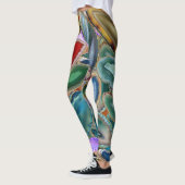 Geodenkristalpatroon - Meerkleuren Leggings (Links)