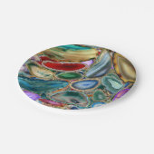 Geodenkristalpatroon - Meerkleuren Papieren Bordje (Gekanteld)