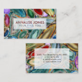 Geodenkristalpatroon - Meerkleuren Visitekaartje (Voorkant / Achterkant)