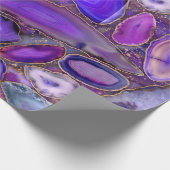 Geodenkristalpatroon - Paars en Violet Cadeaupapier (Hoek)