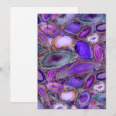 Geodenkristalpatroon - Paars en Violet Feestdagenkaart (Voorkant / Achterkant)