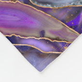 Geodenkristalpatroon - Paars en Violet Fleece Deken (Hoek)