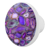 Geodenkristalpatroon - Paars en Violet Keramische Knop (Rechts)